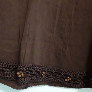 Crochet detailing Split skirt